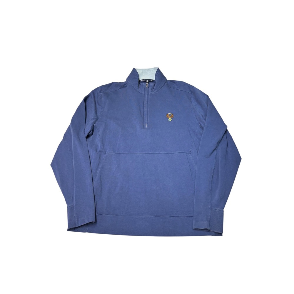B. Draddy Mens Blue 1/4 Zip Pullover Sweatshirt Eagle Crest Large F19BD-HI10674